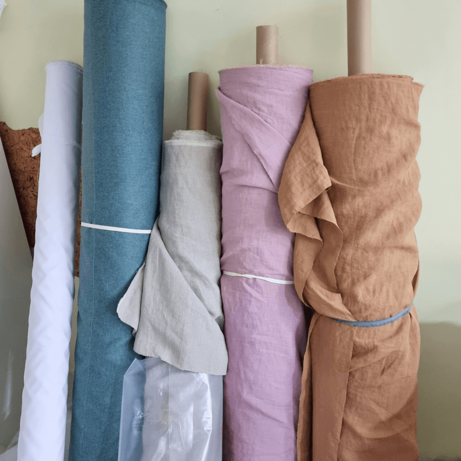 Extra wide linen fabric color options — available shades for 280 cm wide linen