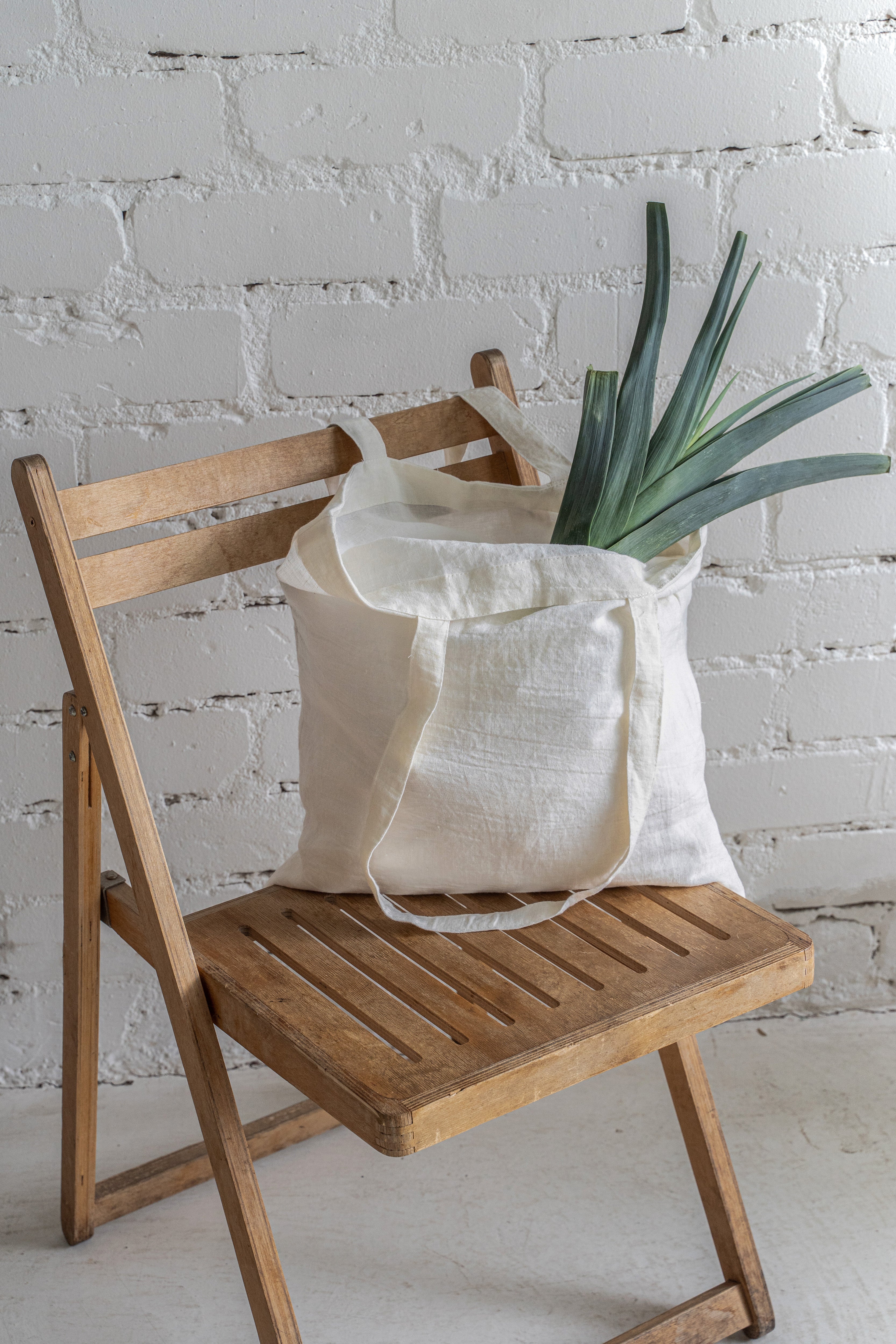 Linen tote bag in Various Colors Dusty Linen