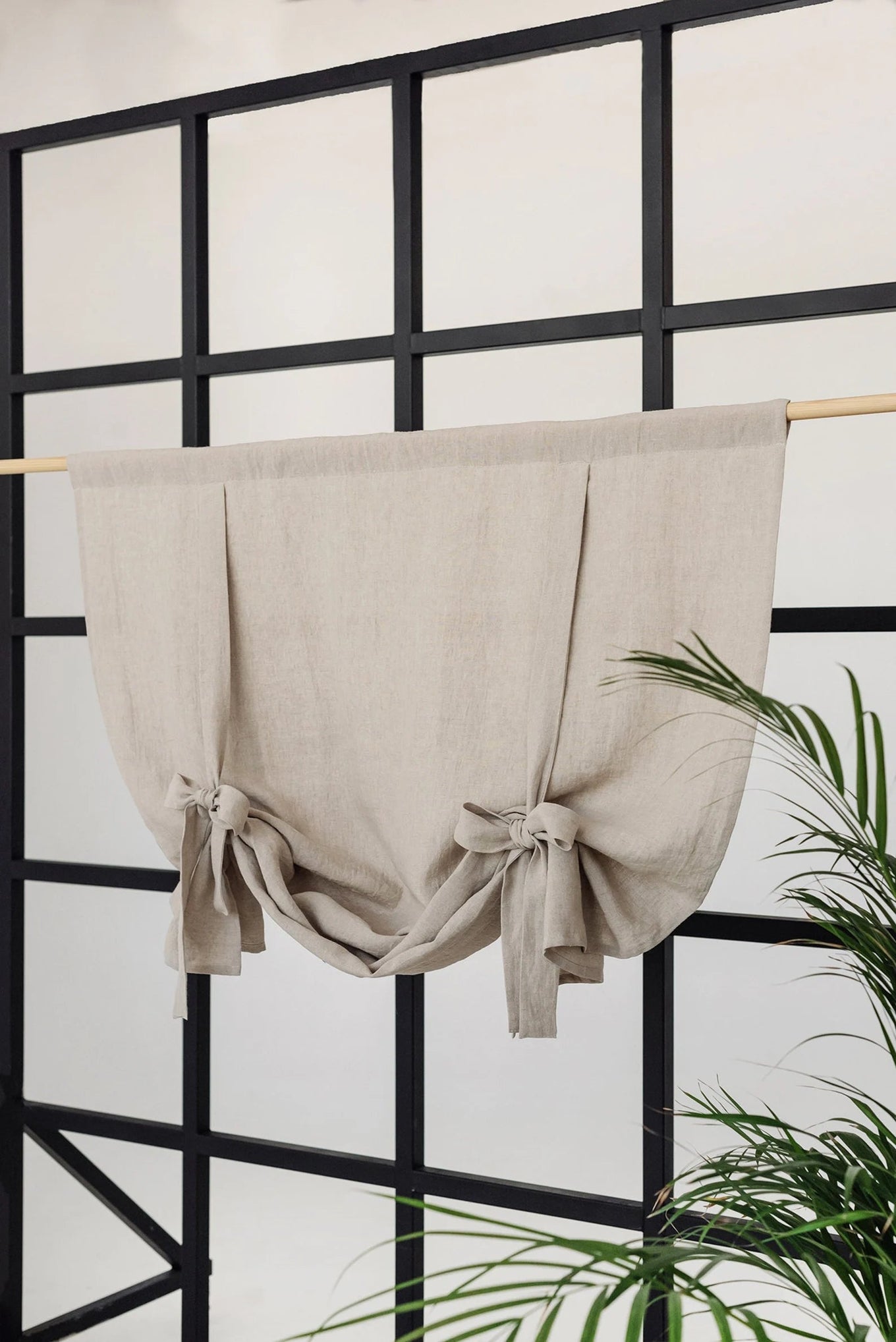 Roman style linen curtain in Various Colors Dusty Linen