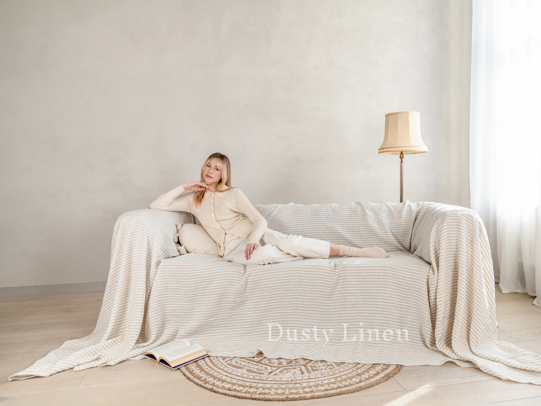 linen loveseat cover