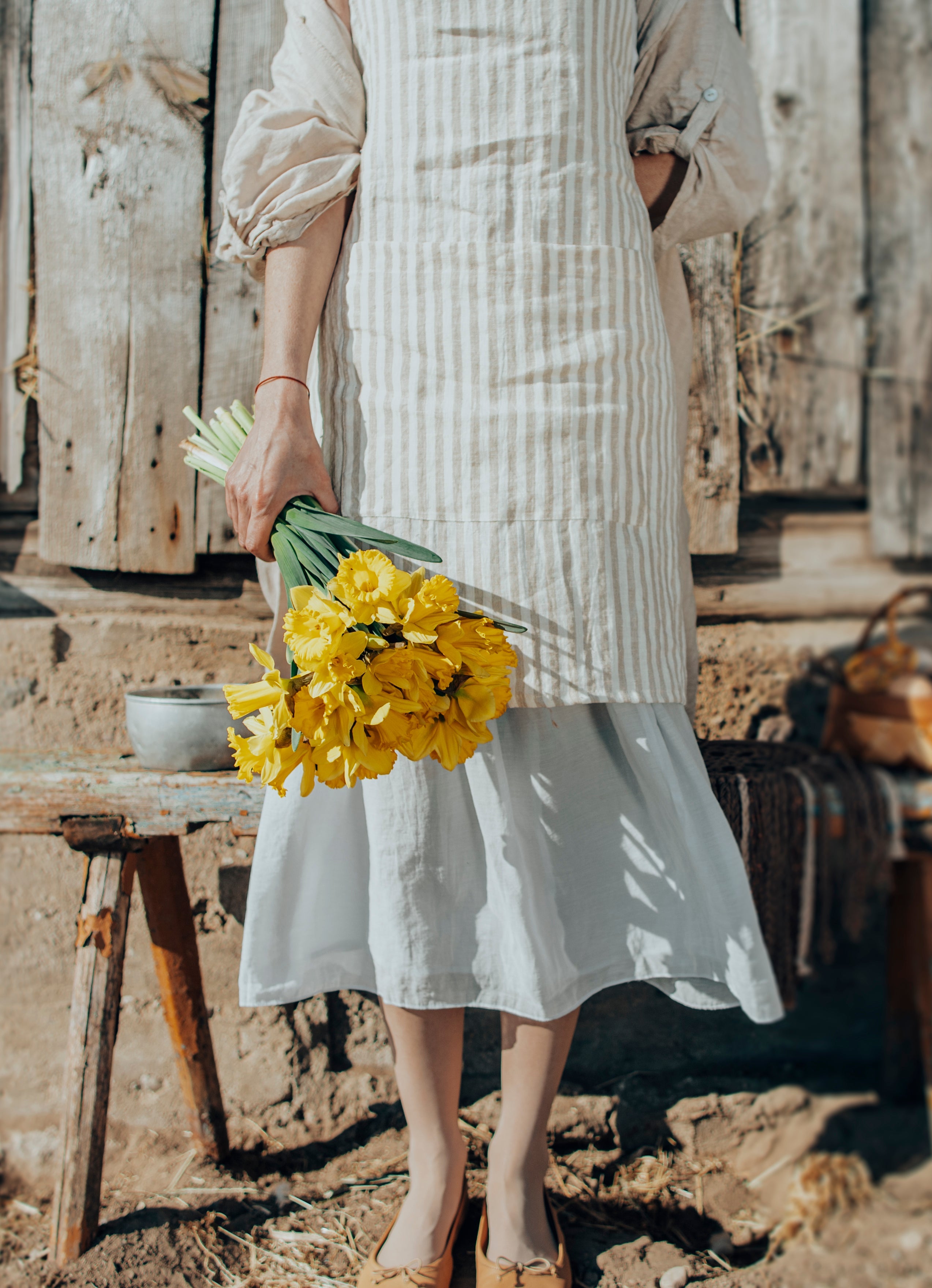 Linen Aprons - Dusty Linen