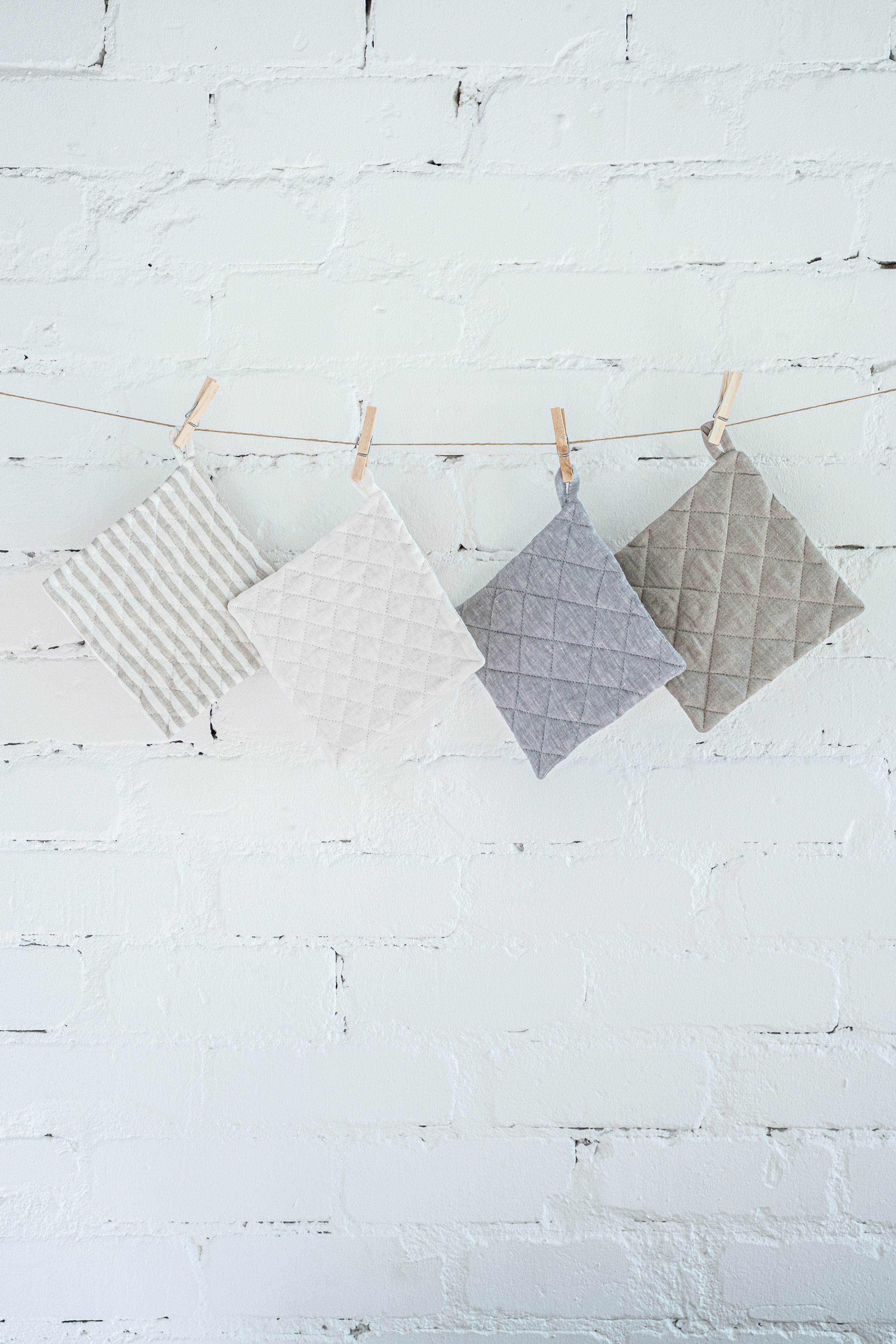 Linen Pot Holders - Dusty Linen