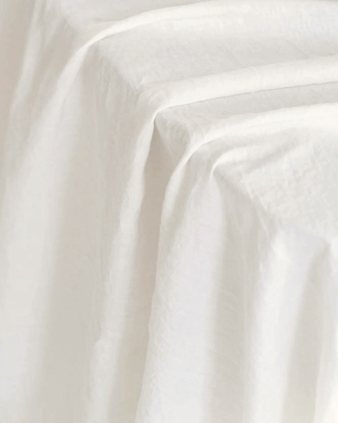 Off white linen fabric close-up, softened 190 g/m² texture