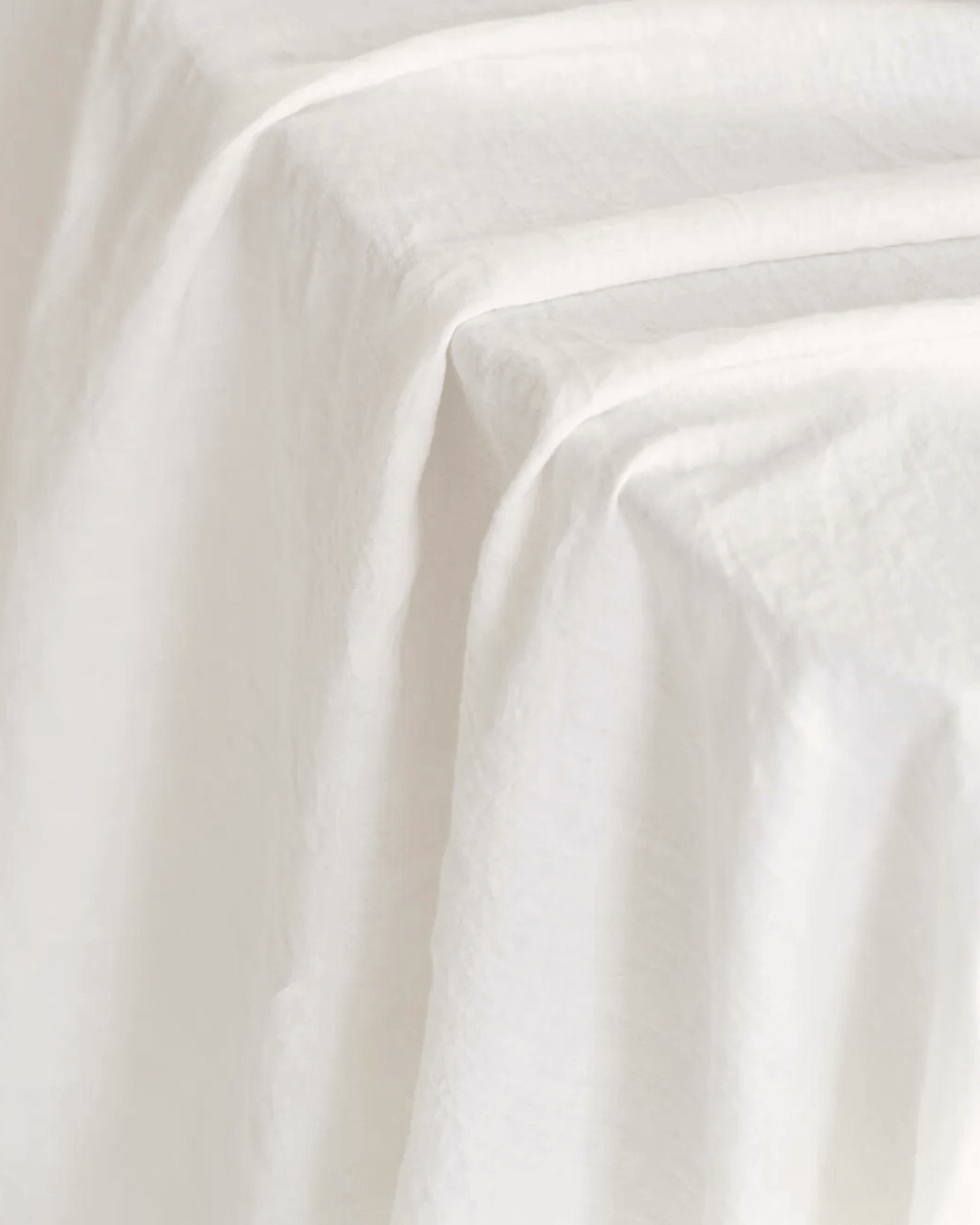 Canopy bed linen curtains with ties in Off White color