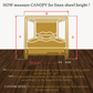 a drawing of a bed with measurements for it