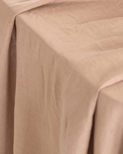 Extra wide linen fabric 280 cm, camel brown, 175 gsm - folded linen yardage