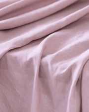 Extra wide linen fabric 280 cm, dusty rose, 175 gsm - softened linen by the yard