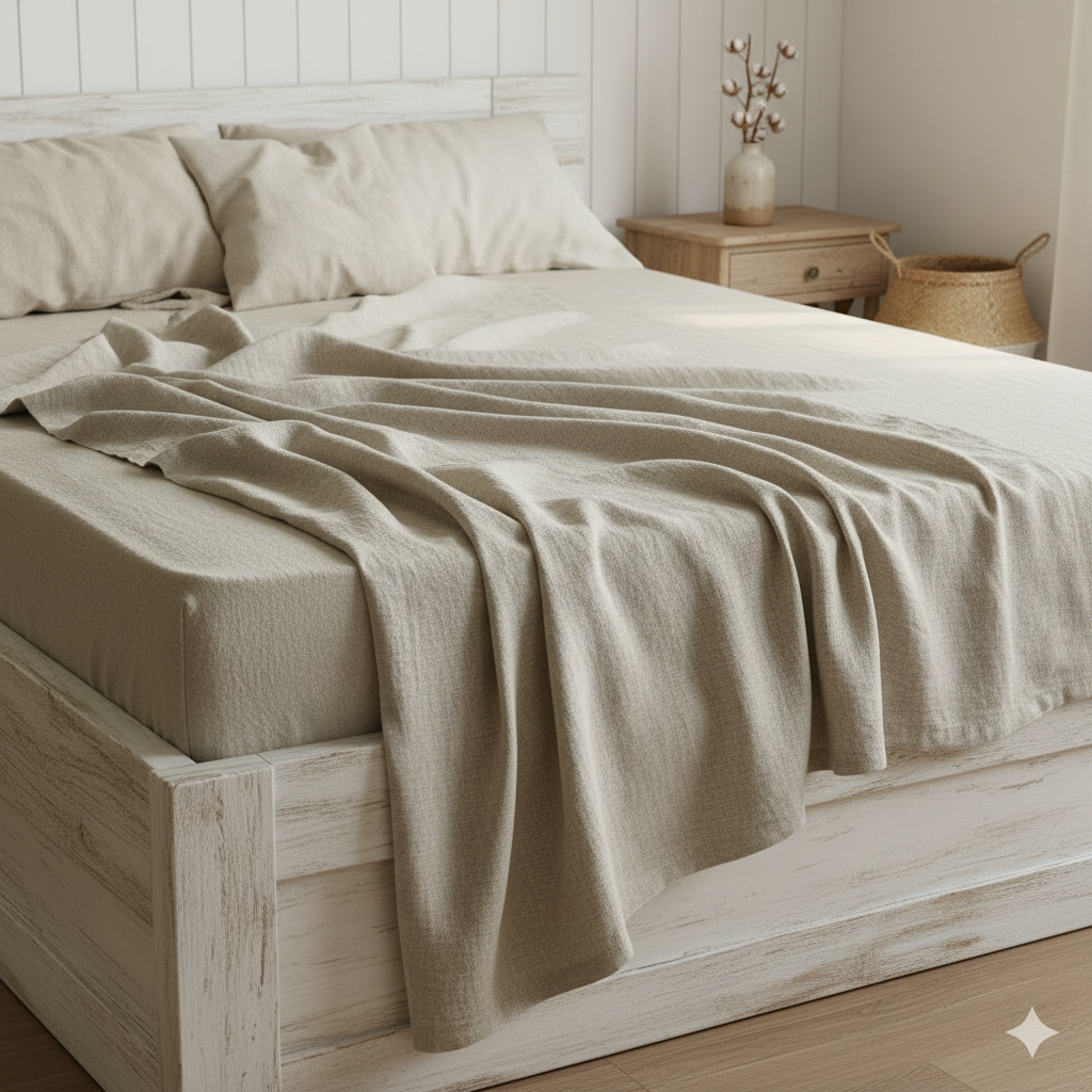 Linen flat sheet *No additional seams in the middle