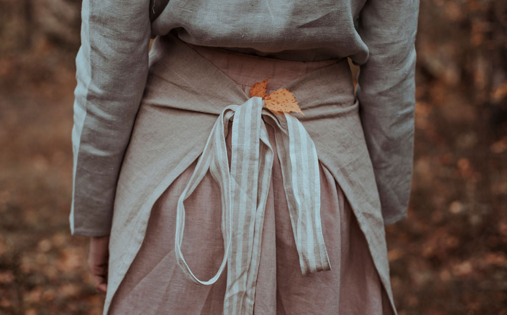 Linen half apron in various colors