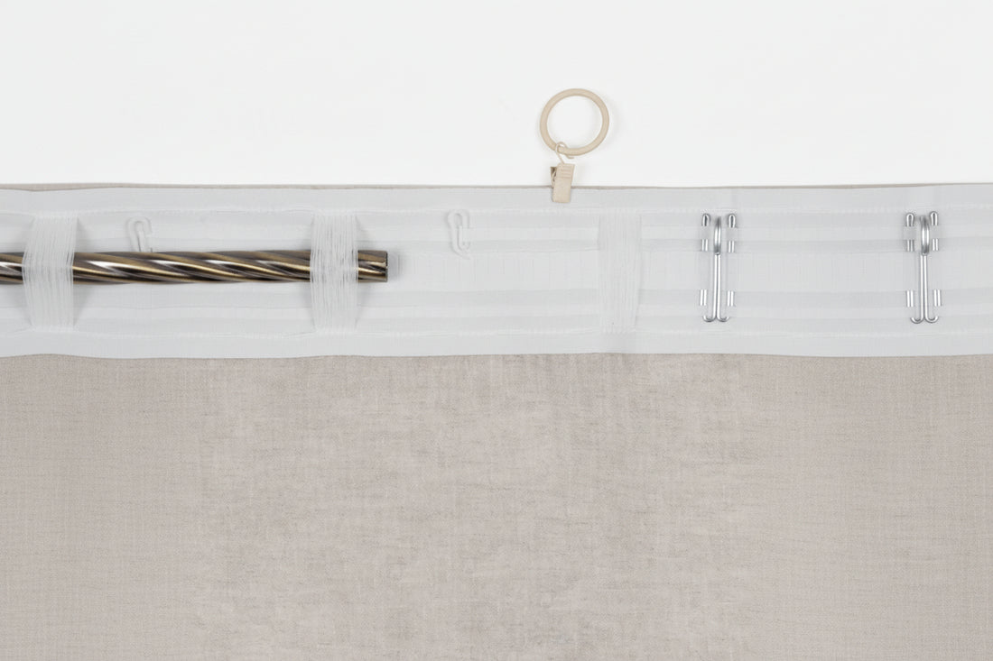 Linen curtain theading tape / Dusty Linen