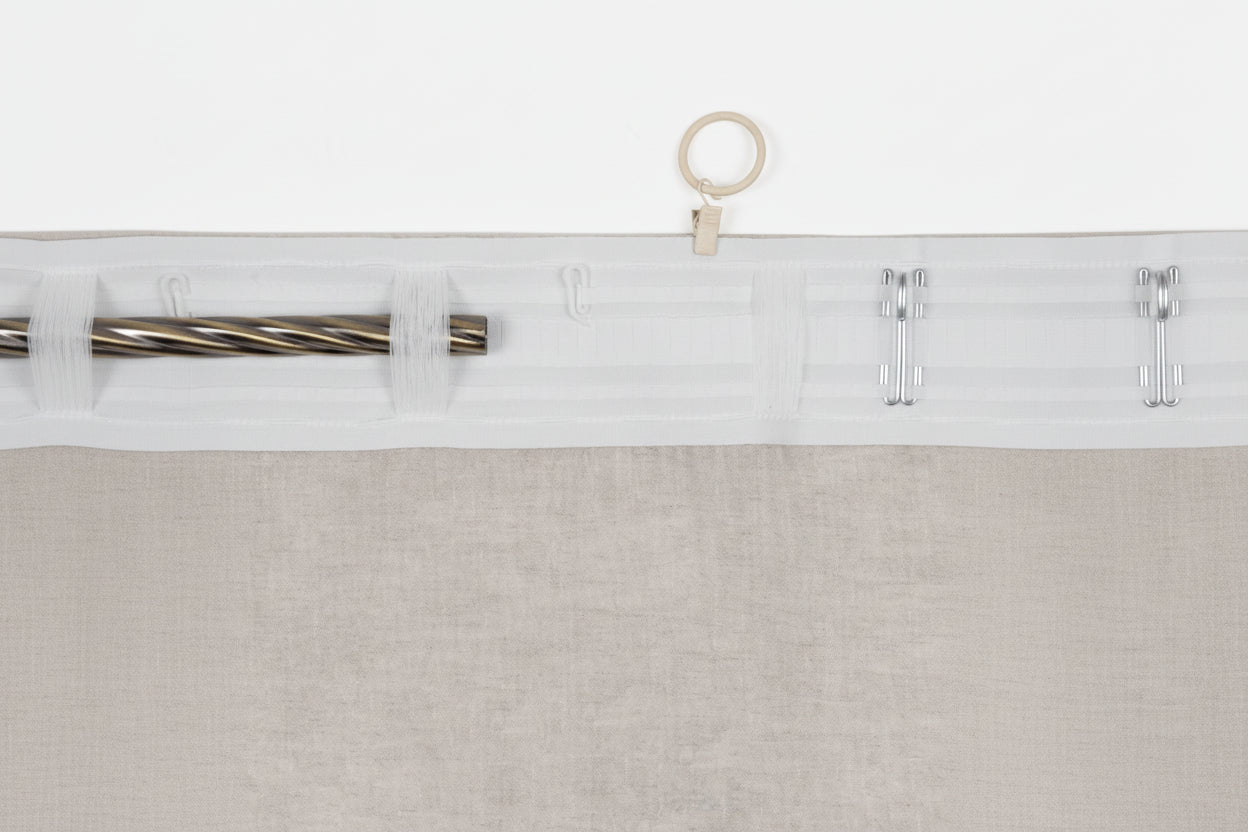 Linen curtain theading tape / Dusty Linen
