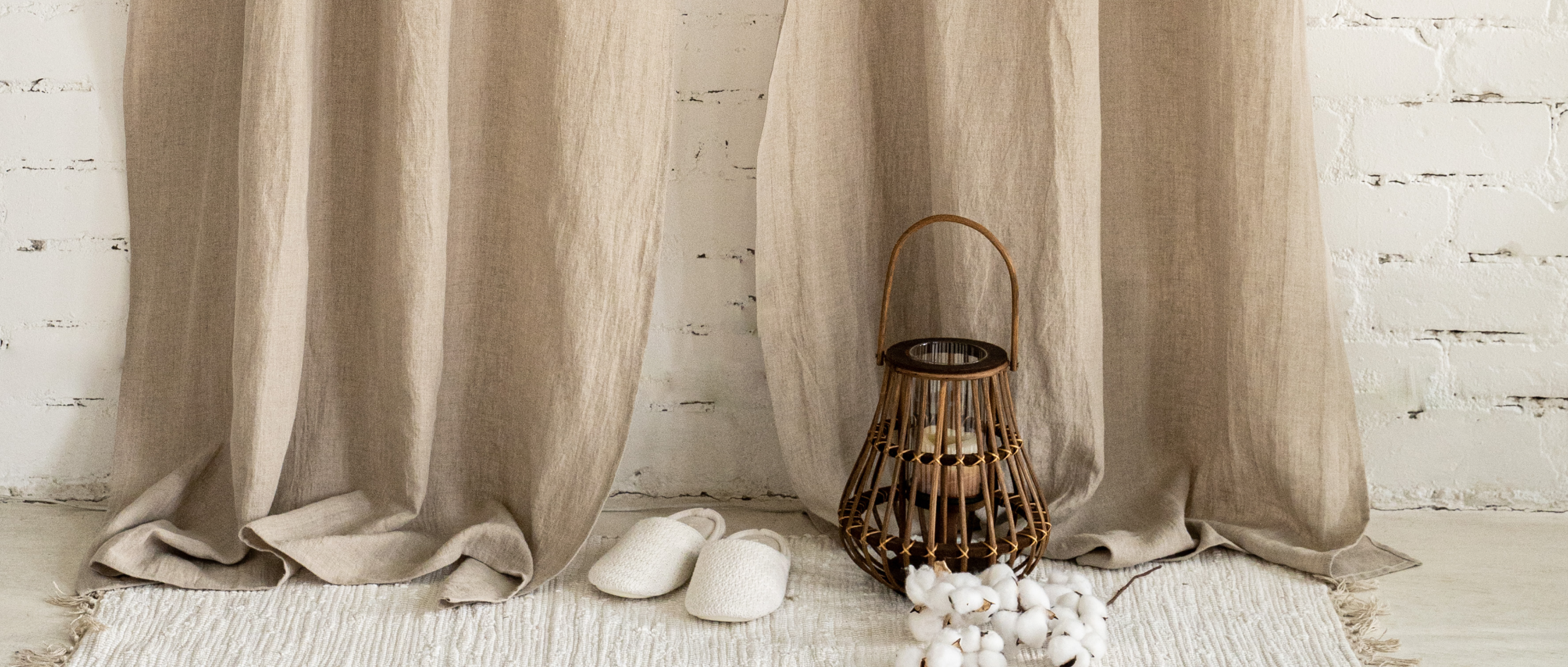 Linen curtains