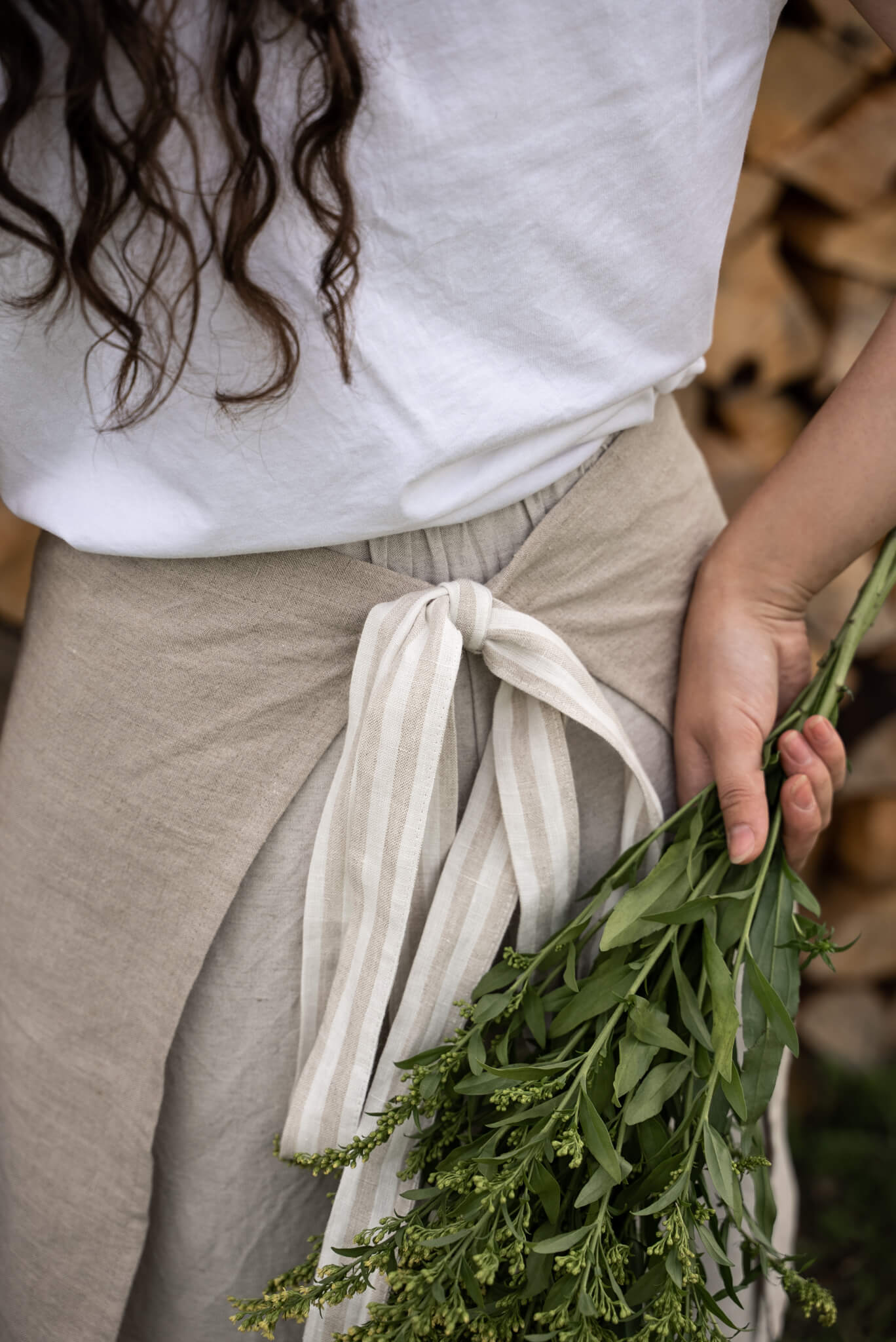 Linen half apron in various colors