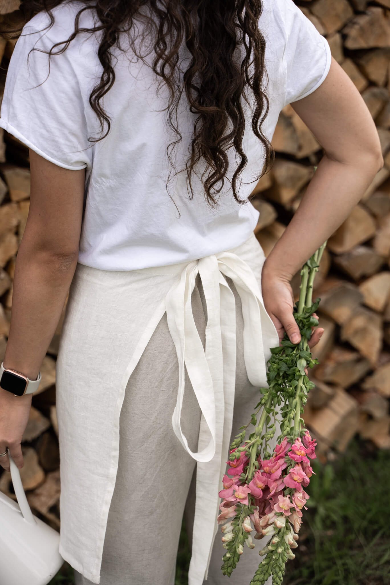 Linen half apron in various colors