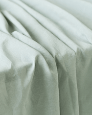 Linen Fabric by the Meter – Sage Green, Crushed Finish, 280 cm Width