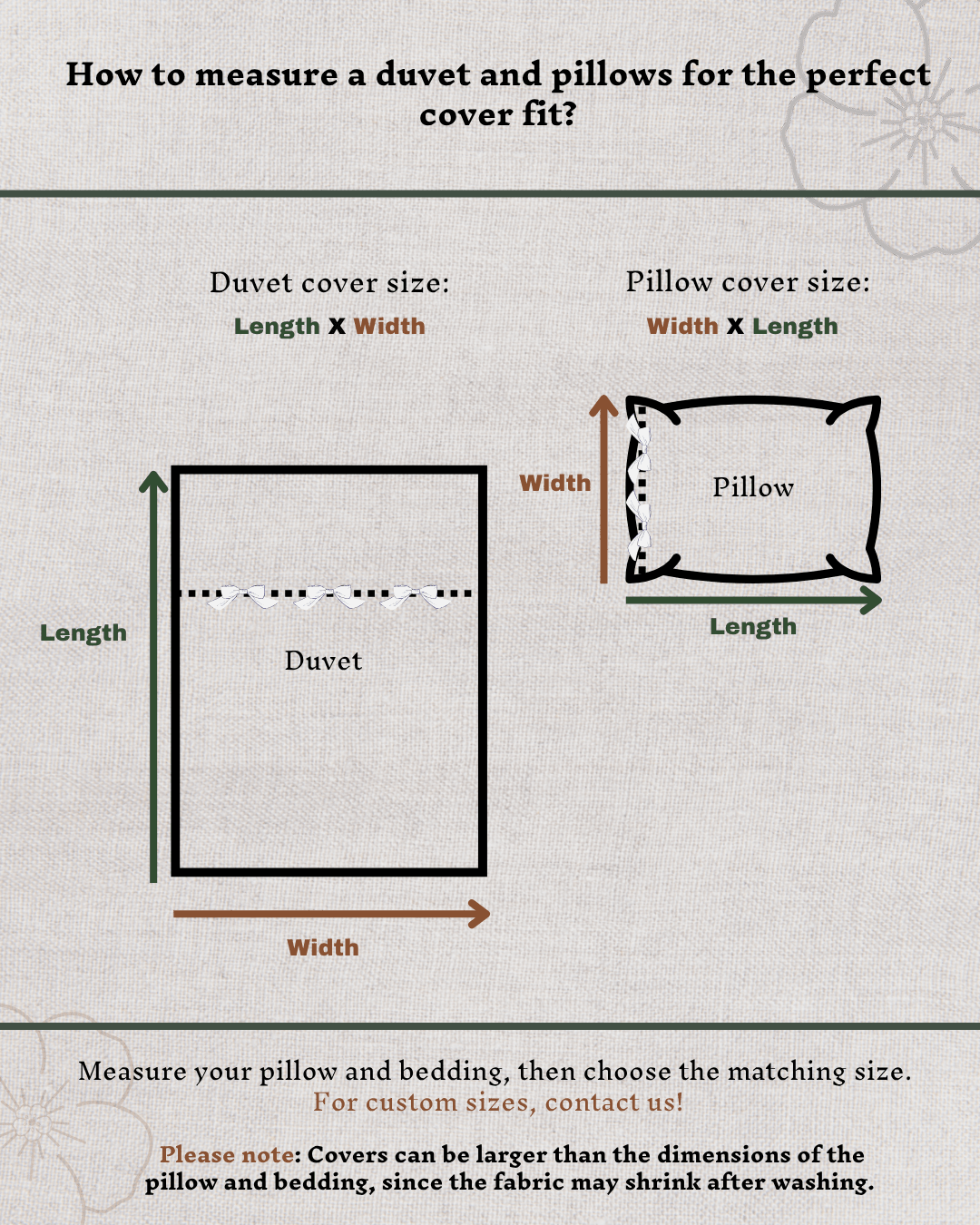 how to measure a duvet and pillows and choose bedding sizes
