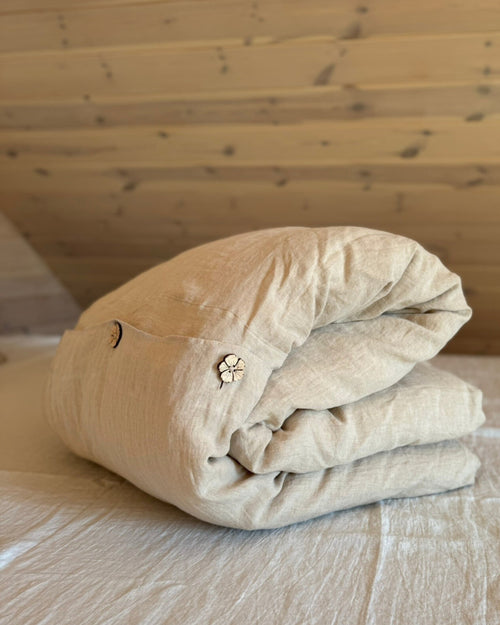 Minimalist Linen Duvet Cover – Top Closure