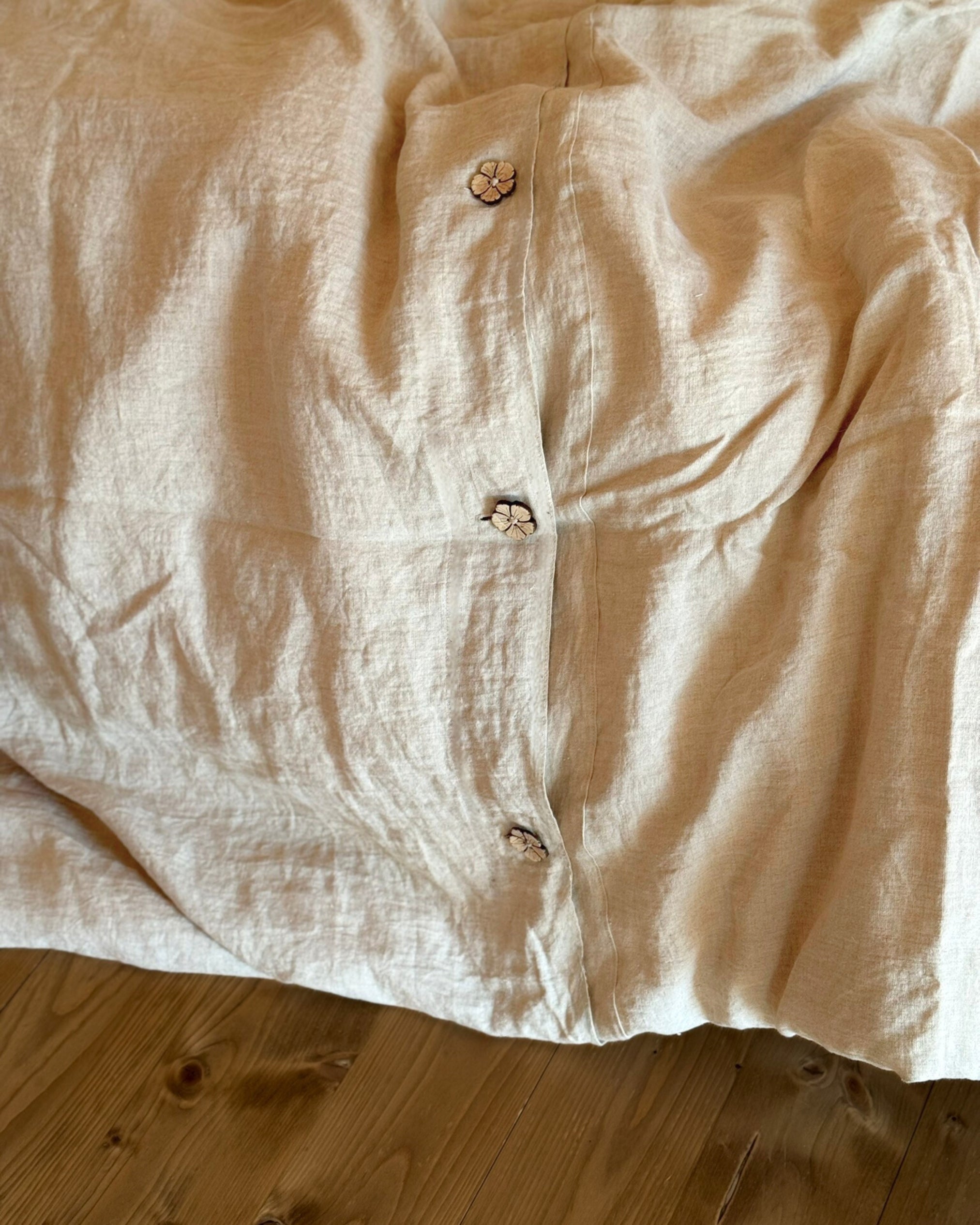 Top Closure Linen Duvet Cover – Soft Washed Minimal Bedding