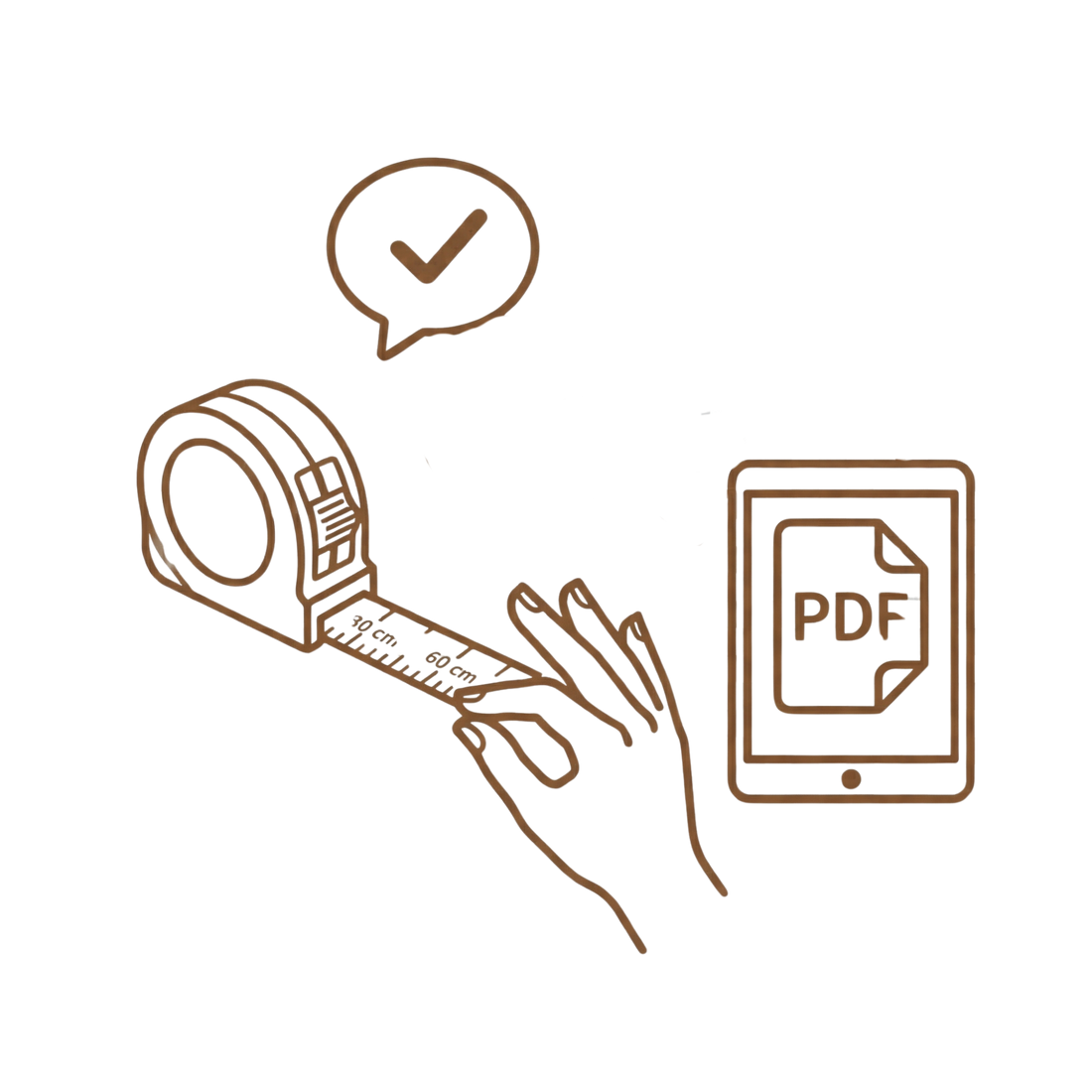 Step 2 icon — submit measurements and place custom order