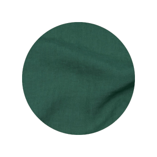 Deep green linen fabric color swatch