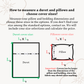 how to measure a duvet and pillows and choose bedding sizes