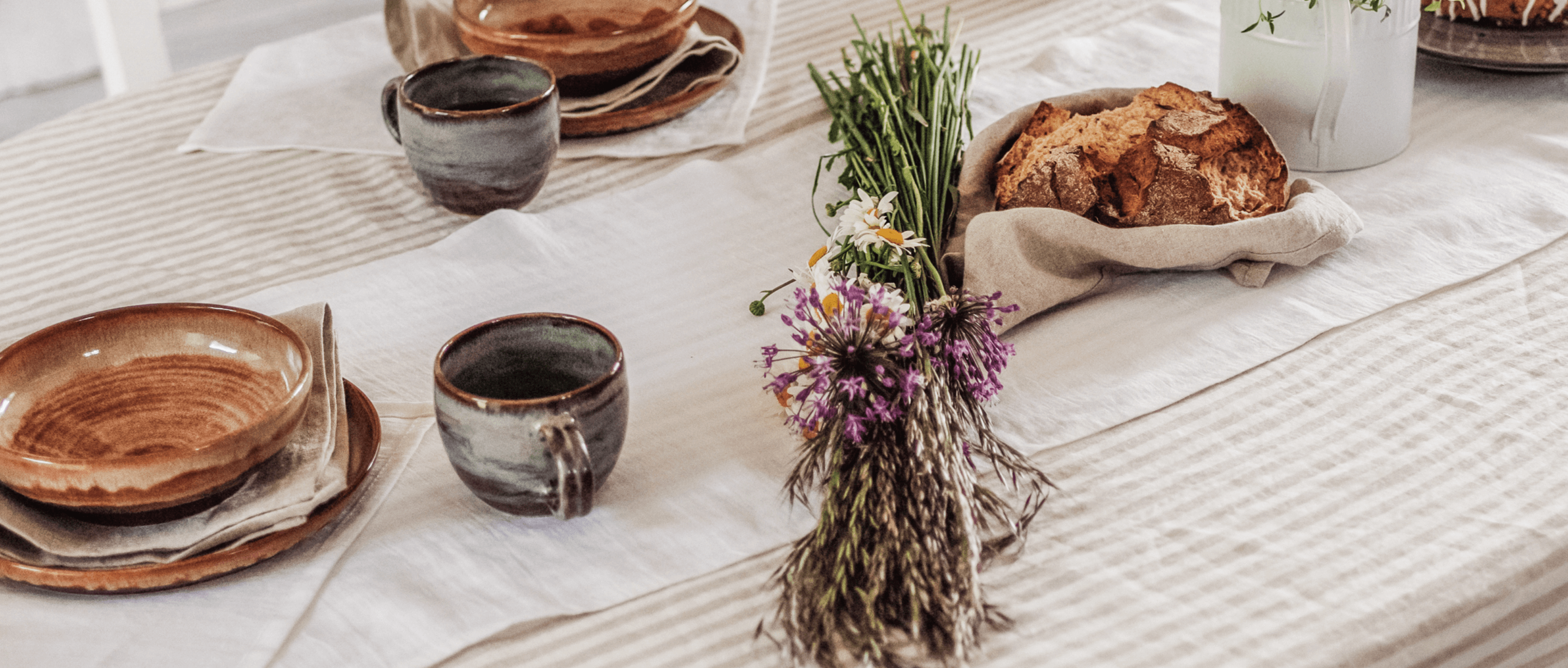 Linen table runners collection - natural European linen