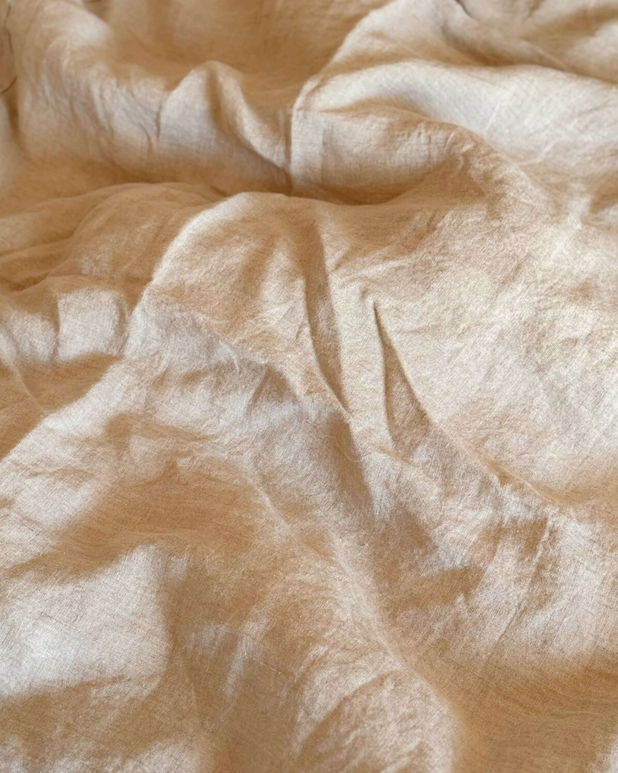 Linen duvet cover and matching pillowcases, coordinated bedroom look
