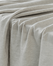 Extra wide linen fabric 280 cm, natural tone, 175 gsm - undyed softened linen