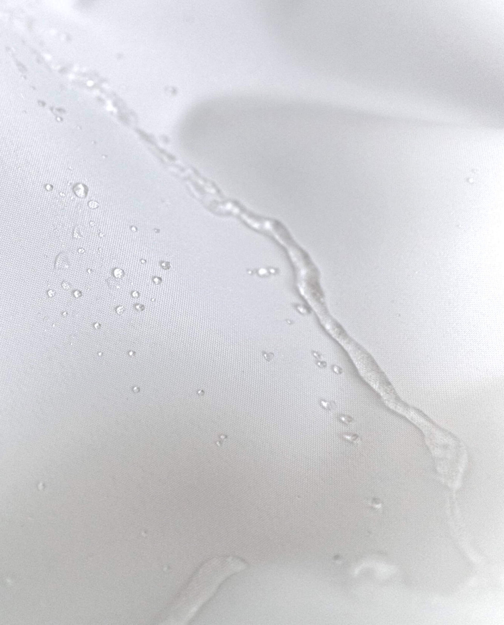 Waterproof linen shower curtain lining fabric swatch, white backing