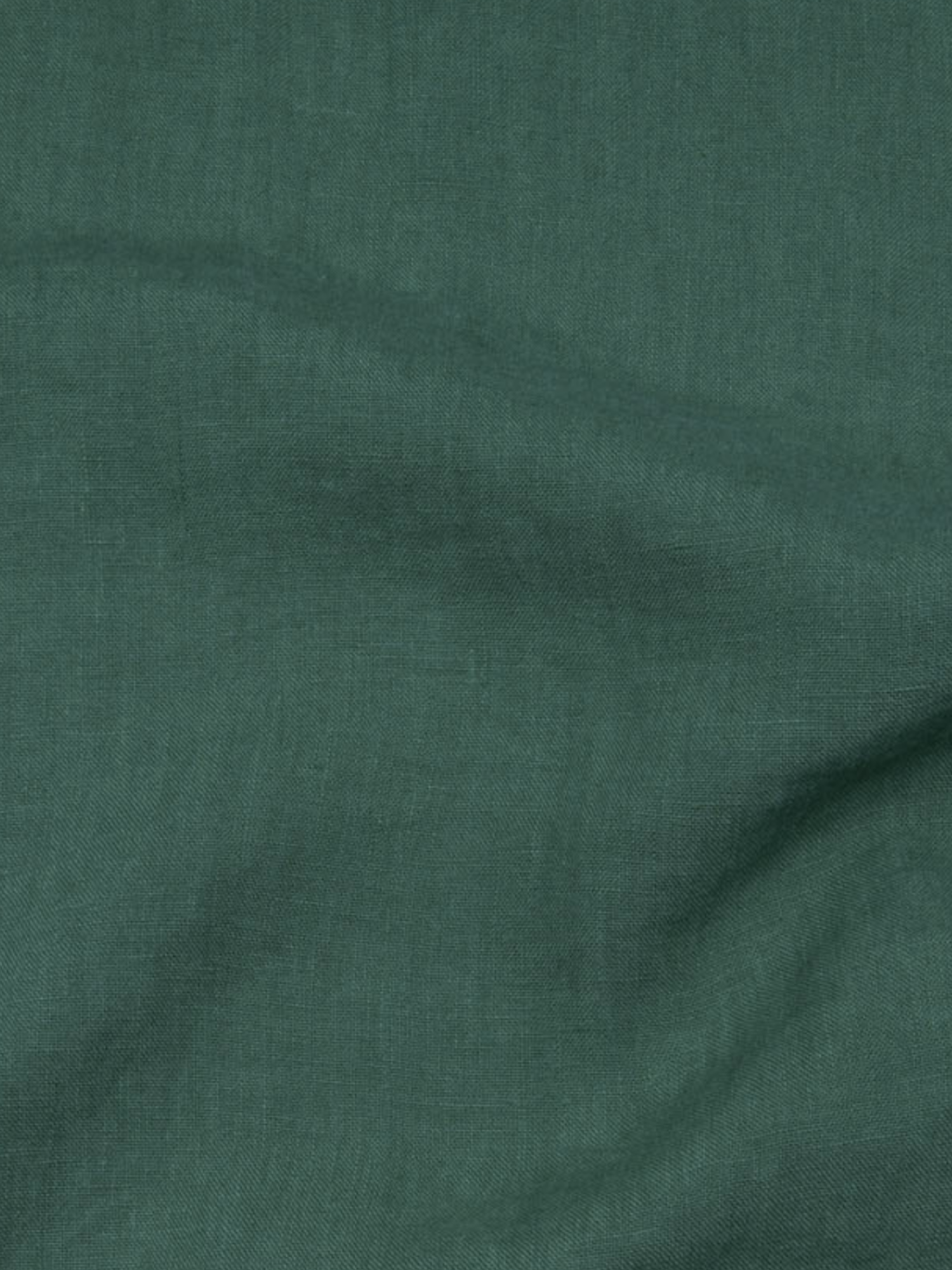 Emerald green color linen fabric