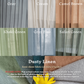 Set of 2 linen curtains (Density: 175 g/m2) in Safari Green color