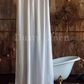 European Linen Shower curtain - White color - 25 Sizes