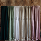 Vintage decor Camel Brown, white, natural, beige, green, rose color aesthetic shower curtain - linen curtain.