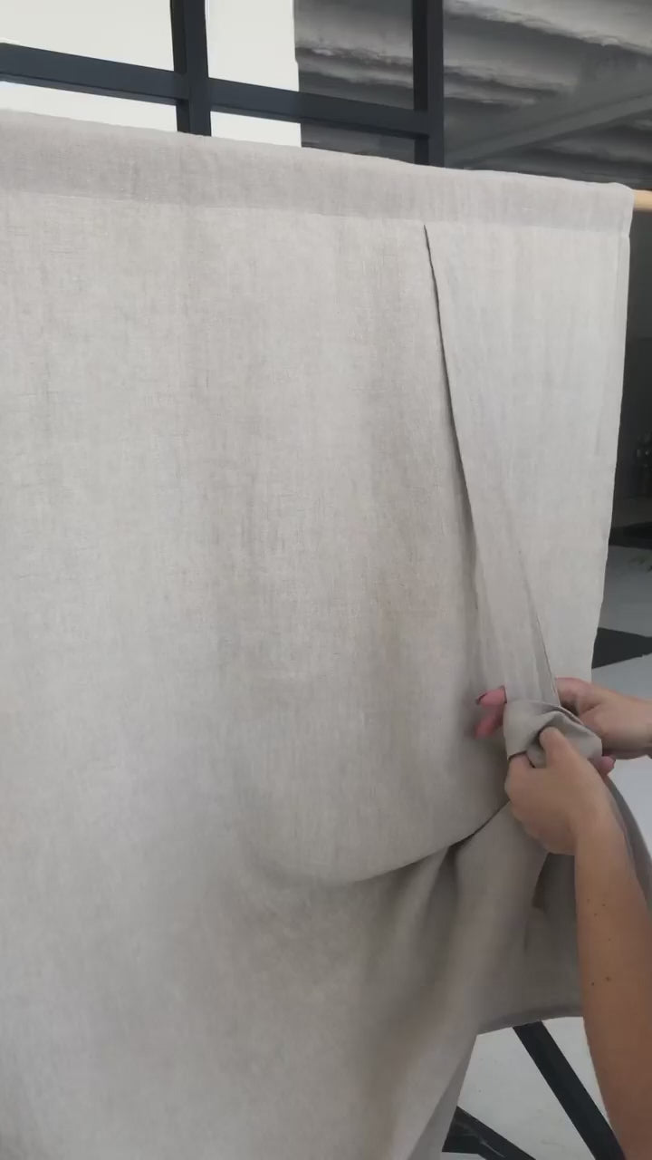 Load video: Roman style linen curtain in Various Colors