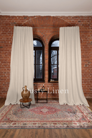 100% Linen Curtains - Natural light color. Dusty linen