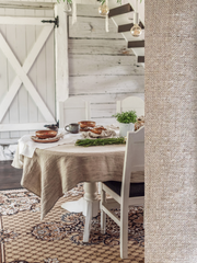 Linen tablecloth in Natural color (density 190 g/m2) Dusty Linen