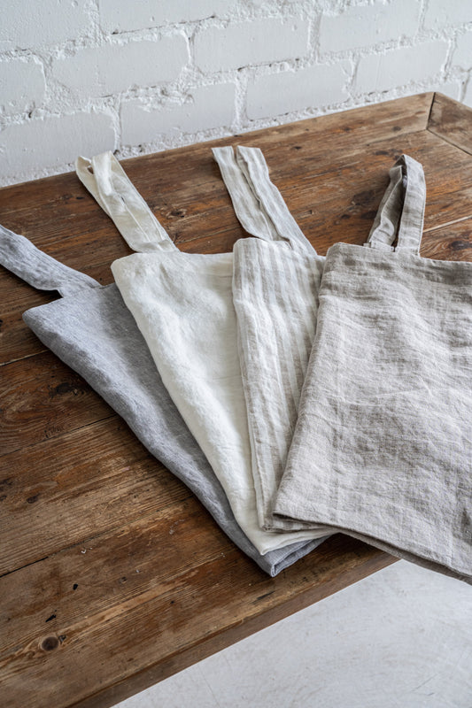Linen tote bag in Various Colors Dusty Linen