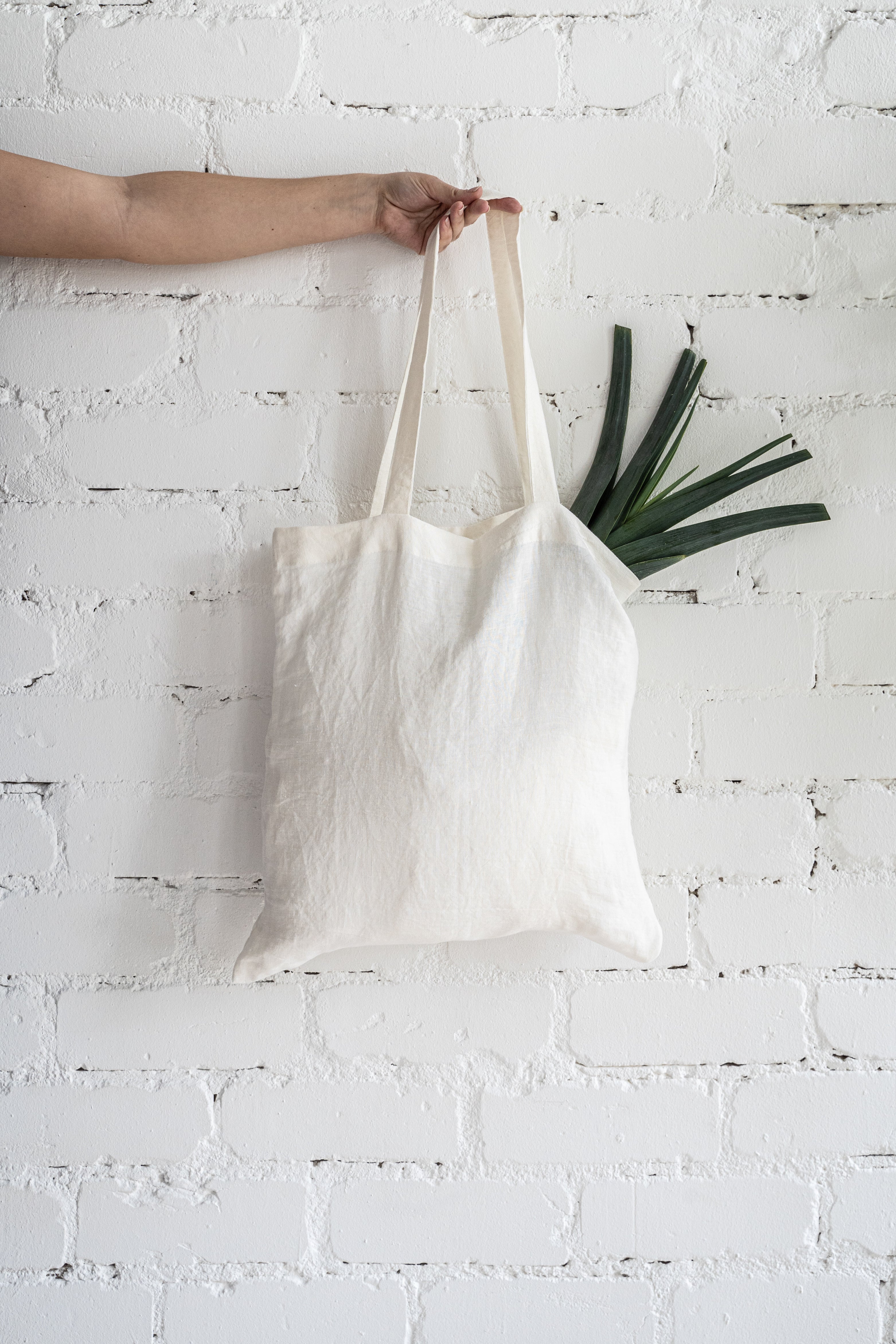 Linen tote bag in Various Colors Dusty Linen