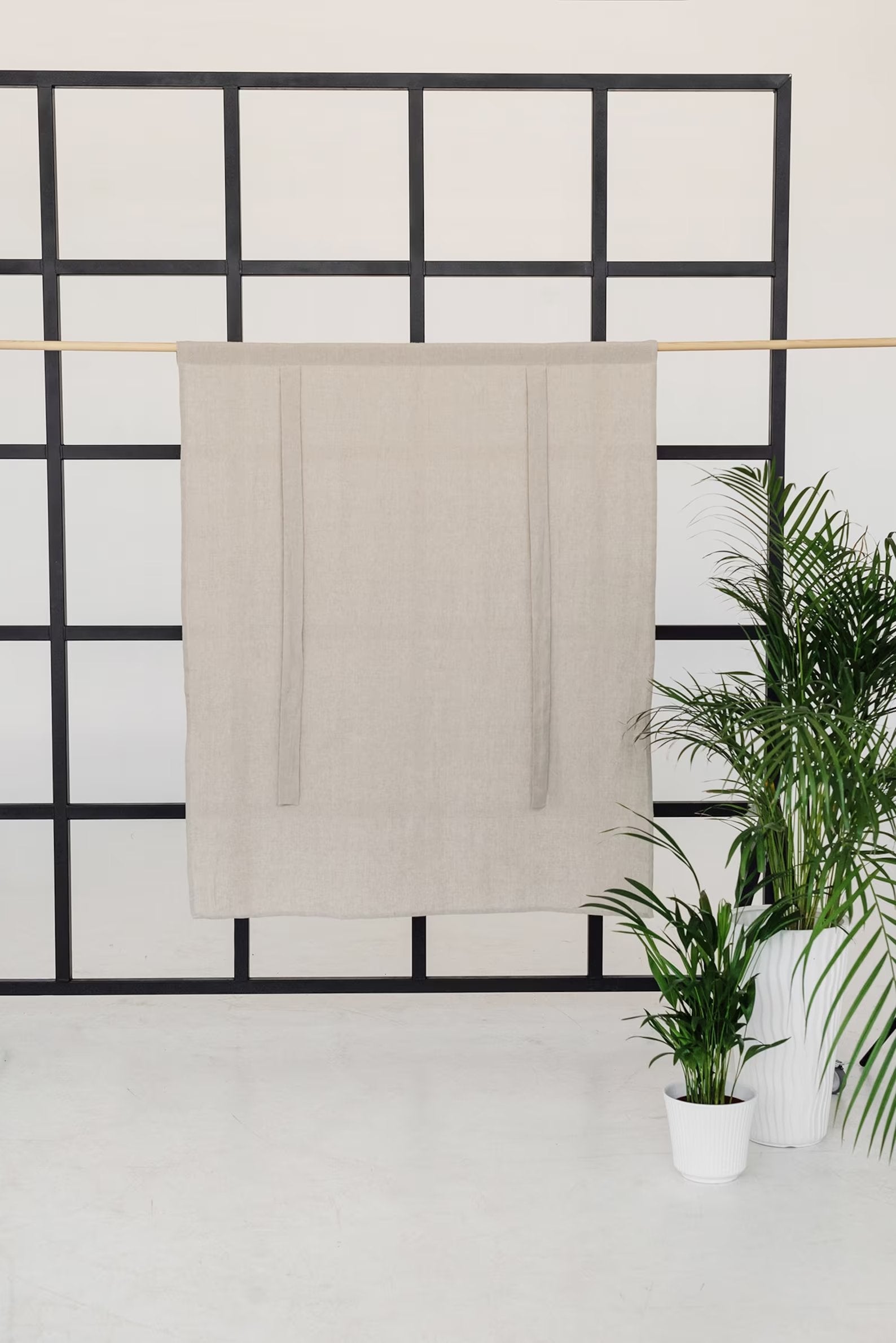 Roman style linen curtain in Various Colors Dusty Linen